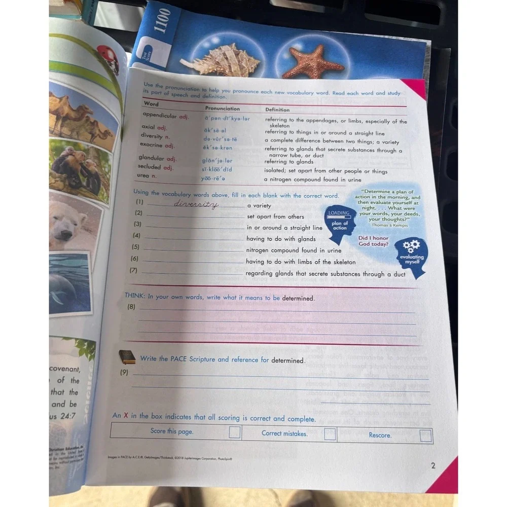 ACE Science 1098  homeschooling workbook